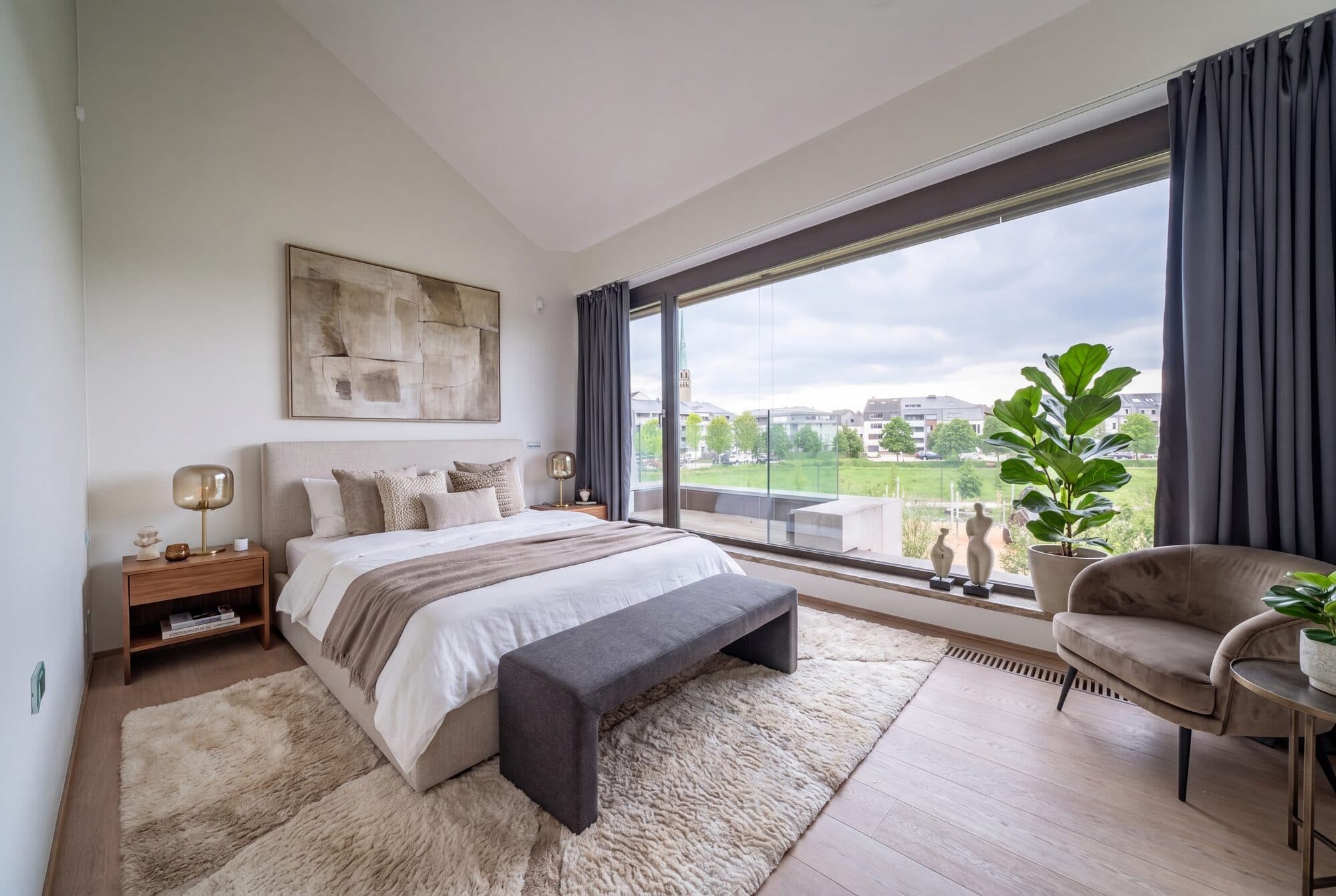 Master bedroom, virtually staged