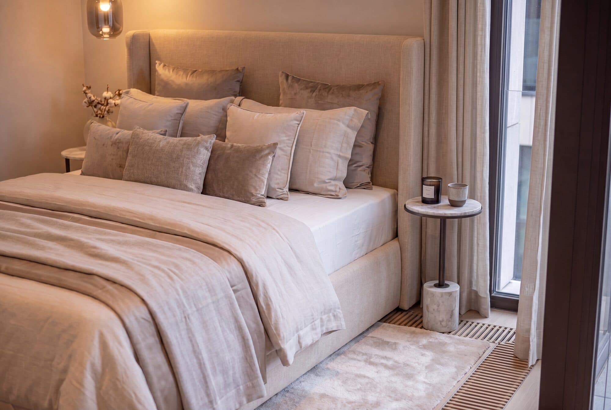 Third bedroom styling detail, virtual staging