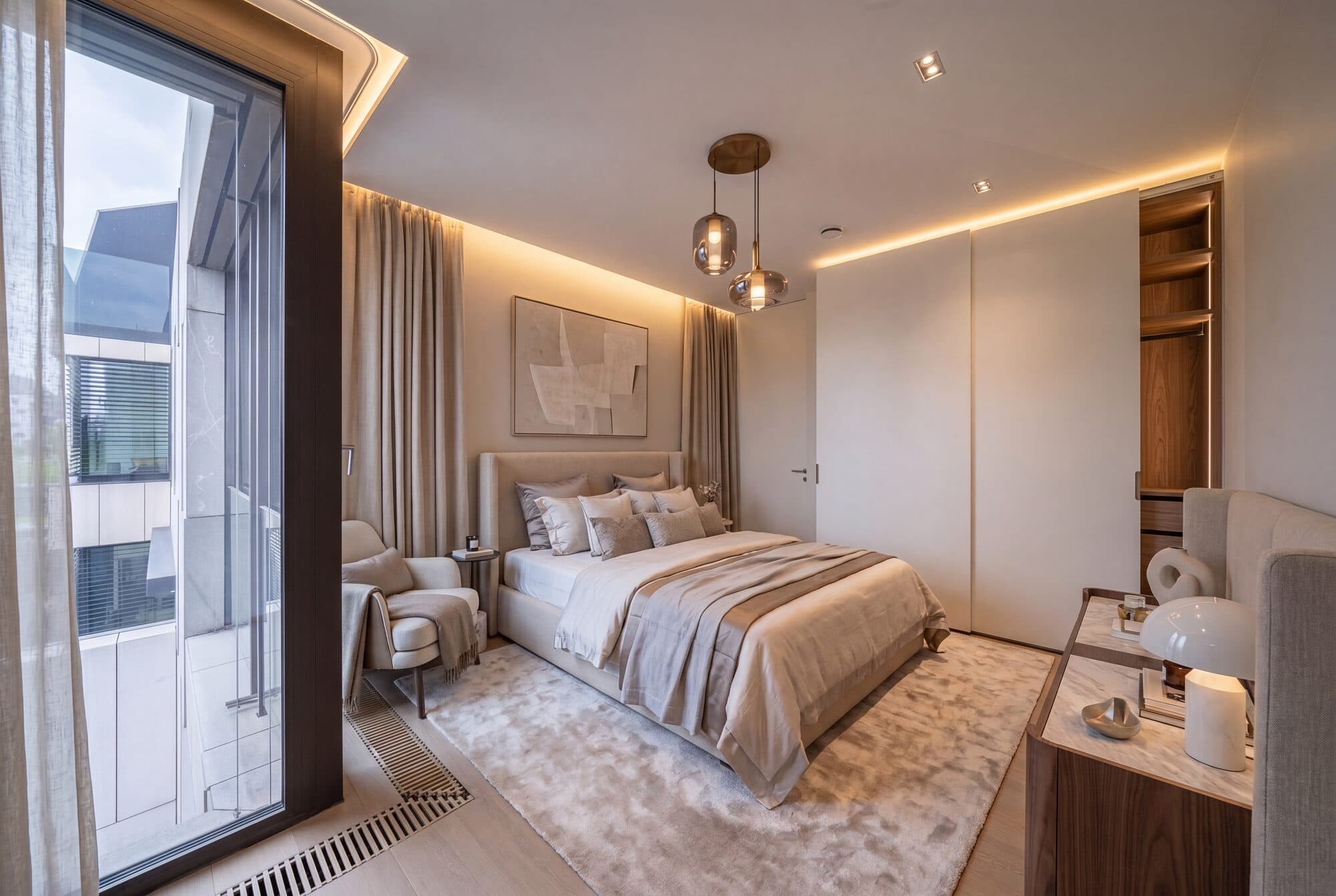 Third bedroom, virtually staged