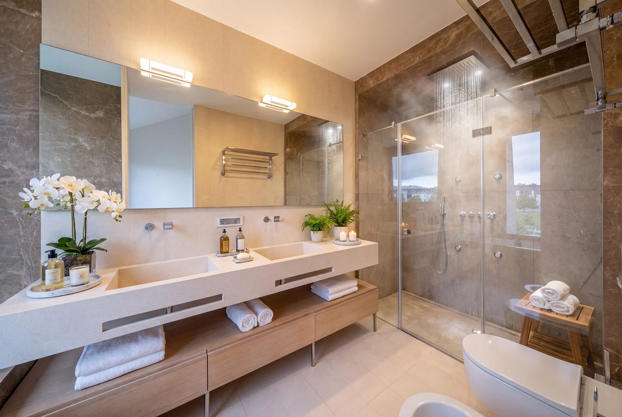Bathroom, virtually staged
