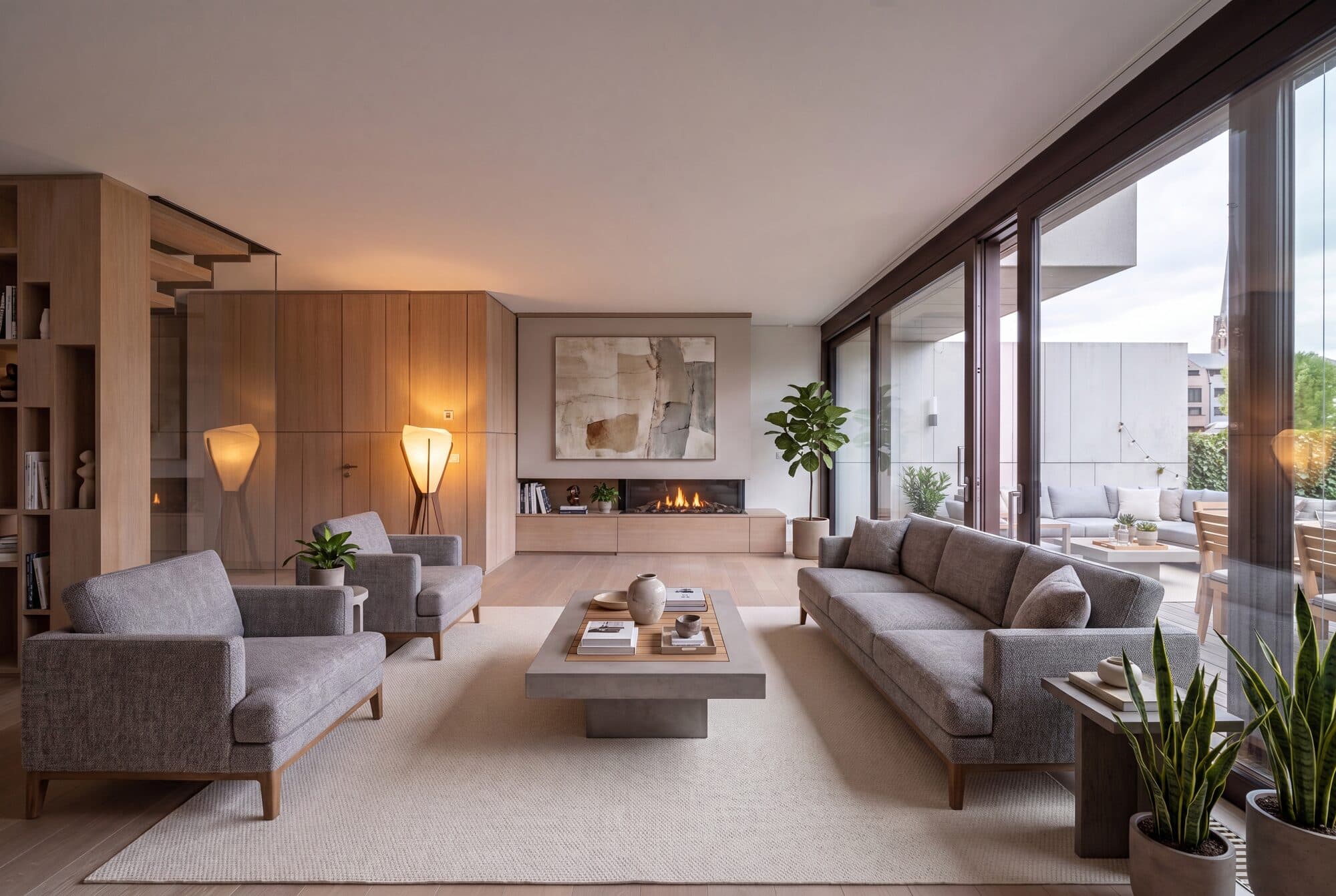 Immo Prestige living room, virtually staged